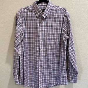 Red Plaid Joseph A Bank Travelers Collection Shirt